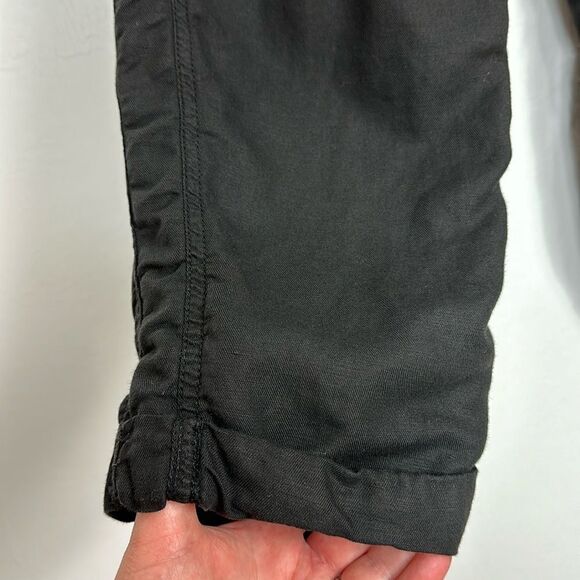 ❤️Last Chance Calvin Klein Black Linen Blend Tapered Leg Mid Rise Pants Size M - Picture 4 of 11
